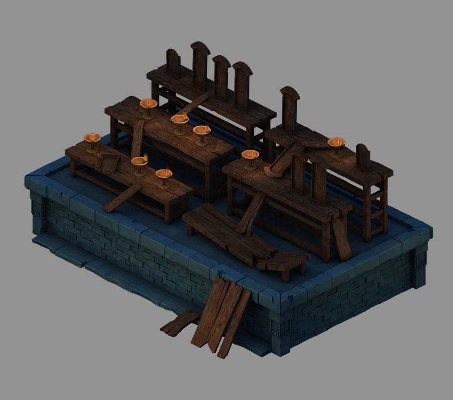 ghost furniture - candlestick 01 3D Model .c4d .max .obj .3ds .fbx .stl .blend