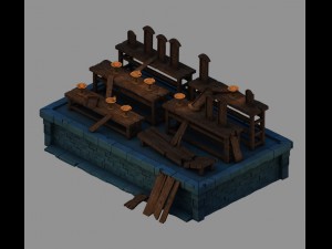 ghost furniture - candlestick 01 3D Model
