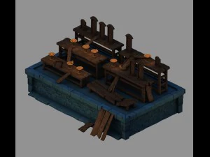 móveis fantasma - castiçal 01 Modelo 3D