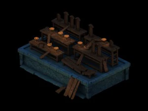 ghost furniture - candlestick 01 3D Model