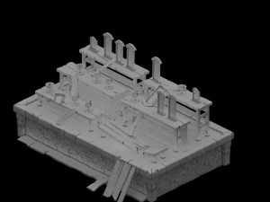 ghost furniture - candlestick 01 3D Model
