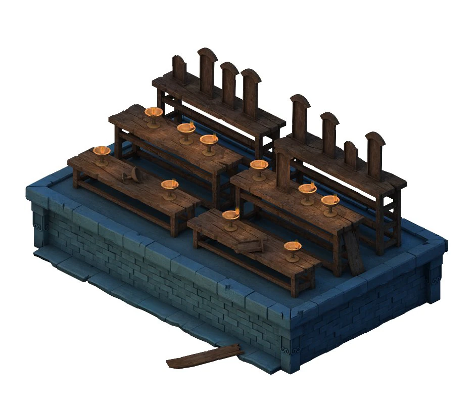 ghost furniture - candlestick 02 3D Model .c4d .max .obj .3ds .fbx .stl .blend 