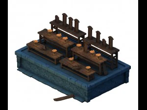 ゴースト家具 - 燭台 02 3Dモデル