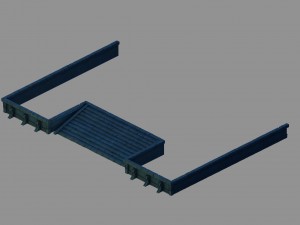 ghost house - stairs 01 3D-Modell