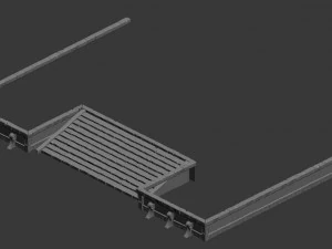 ghost house - stairs 01 3D Model