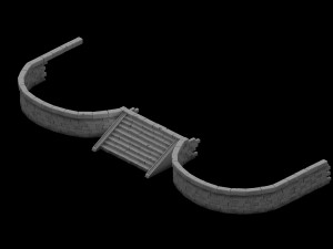 ghost house - stairs 02 Modello 3D