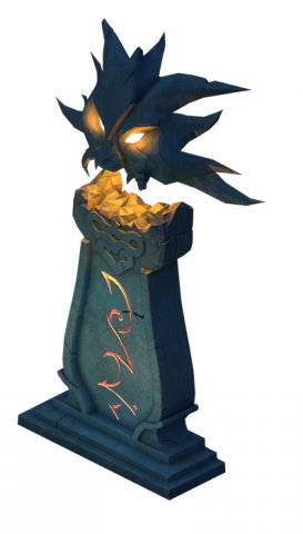 ghost candlestick - stone statue Modèle 3D .c4d .max .obj .3ds .fbx .stl .blend 
