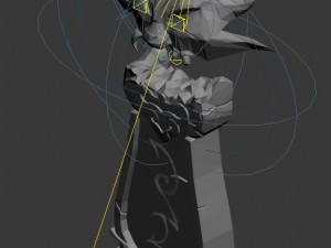 ghost candlestick - stone statue Modèle 3D