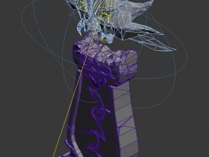 ghost candlestick - stone statue Modèle 3D