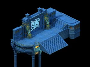 pic du visage fant&ocirc;me - porte du monticule fant&ocirc;me 01 Modèle 3D