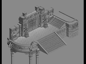 ghost face peak - ghost mound door 01 3D Model