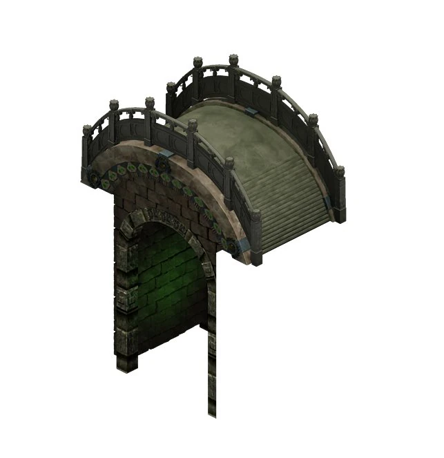 ghost gate altar - stone bridge 3D Model .c4d .max .obj .3ds .fbx .stl .blend 