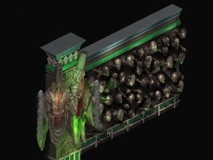 ghost door wall 3D 模型