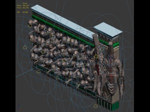 ghost door wall 3D 模型