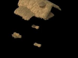 seaside building - fisherman thatched cottage 01 3D Model