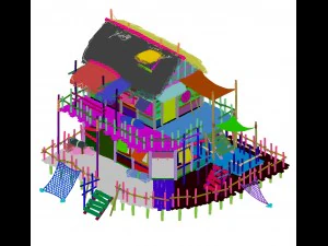 seaside building - fisherman thatched cottage 01 3D Model