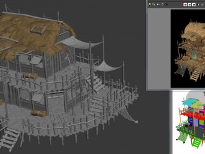 seaside building - fisherman thatched cottage 01 3Dモデル