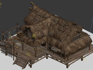 seaside village - fisherman cottage 3D Модель