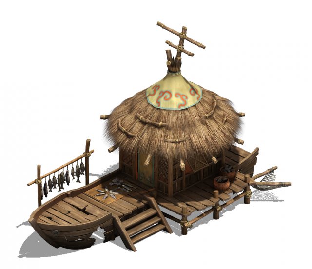 seaside village - fisherman cottage 02 3D 模型 .c4d .max .obj .3ds .fbx .stl .blend 
