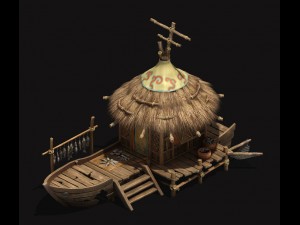seaside village - fisherman cottage 02 3D 模型