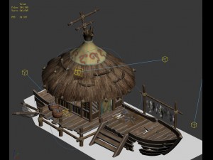 seaside village - fisherman cottage 02 3D 模型