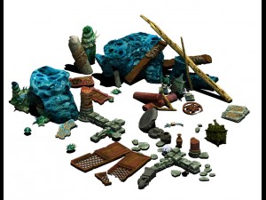 ancient ruins of the seabed - remains Modelo 3D