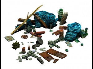 ancient ruins of the seabed - remains Model 3D