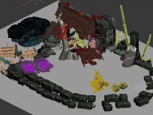 ancient ruins of the seabed - remains 02 3D Model