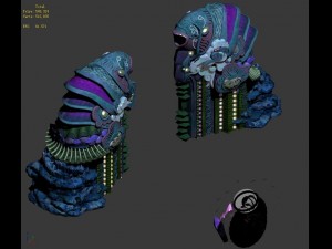 underwater palace - entrance statue 3Dモデル