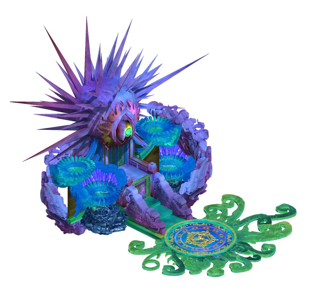 seabed - dragon emperor throne 3D Model .c4d .max .obj .3ds .fbx .stl .blend 