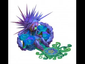 fundo do mar - trono do imperador drag&atilde;o Modelo 3D