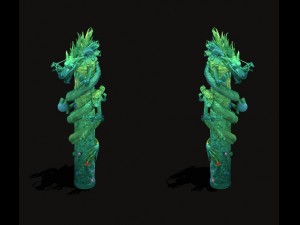 sea - dragon decorative column Modelo 3D