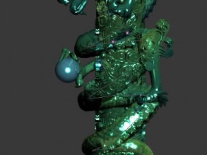sea - dragon decorative column 3D Model
