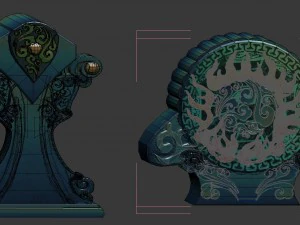 horizontal version of the building accessories 3D Model