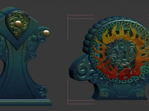 horizontal version of the building accessories 3D Model