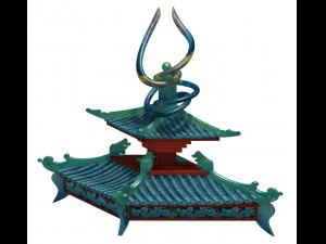 horizontal version of the building accessories 02 3D 模型