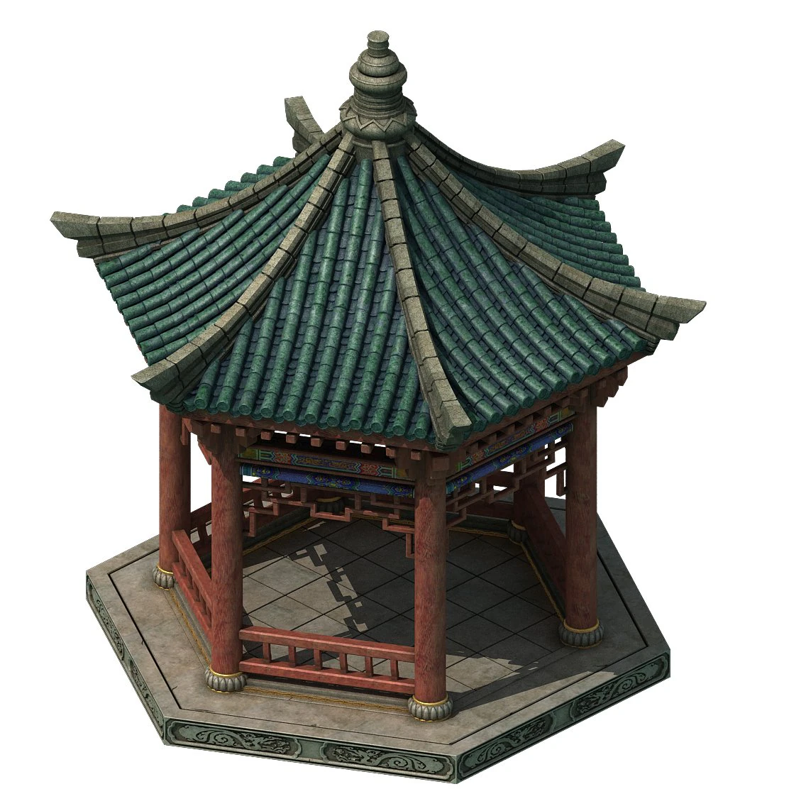 lakeside buildings - pavilion 03 3D Model .c4d .max .obj .3ds .fbx .stl .blend 