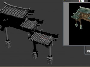 huaihe river building - entrance arch 3D Model