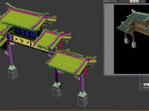 huaihe river building - entrance arch 3D Model
