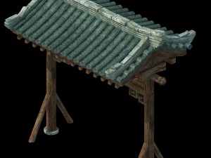 huaihe river building - the door arch 02 3D Model