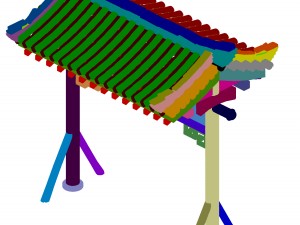 huaihe river building - the door arch 02 3D Model