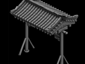huaihe river building - the door arch 02 3D Model