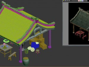 huaihe river building - shop 02 3D Model