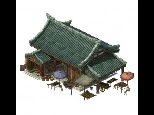 edificio del r&iacute;o huaihe - tienda 03 Modelo 3D