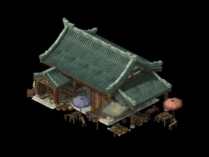 huaihe river building - shop 03 3D Model