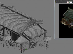 huaihe river building - shop 03 3D Model