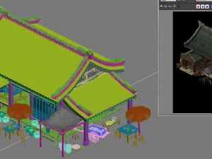 huaihe river building - shop 03 3D Model