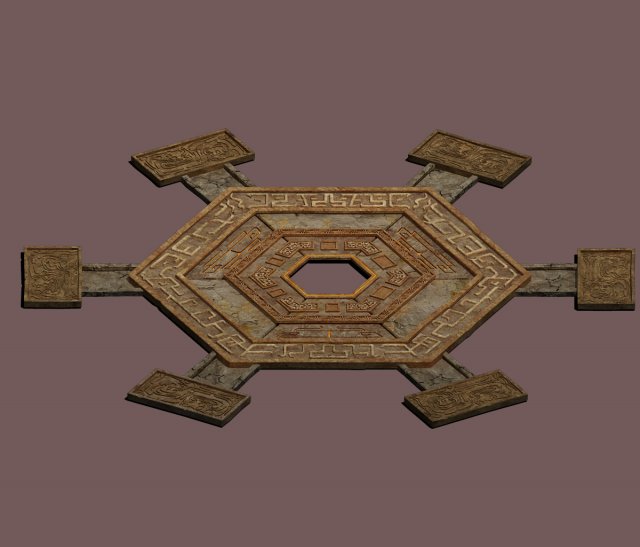 royal city tomb - raid space chuansong zhen 3D Model .c4d .max .obj .3ds .fbx .stl .blend