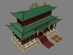 royal palace - luxury building 032 Model 3D