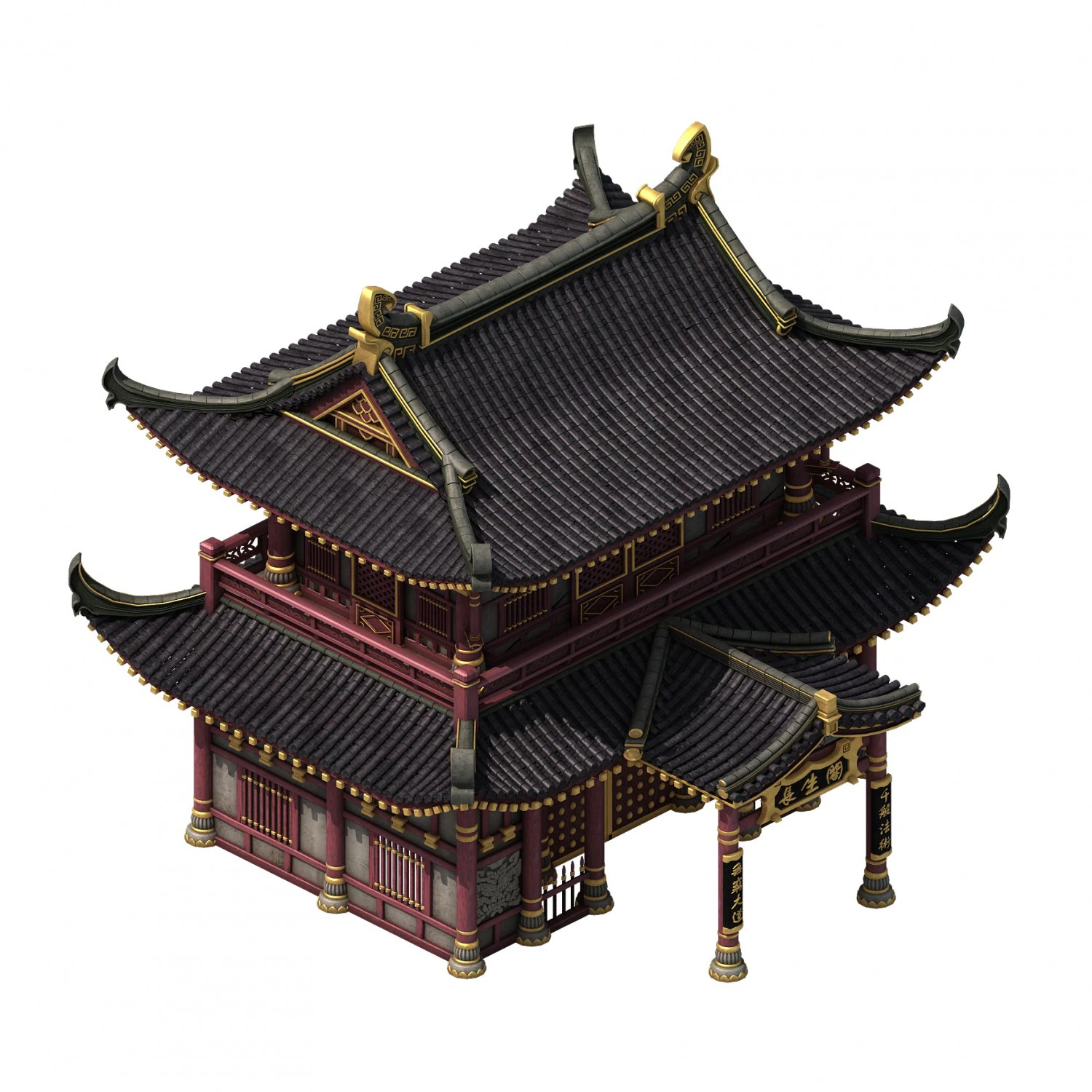 palace building - main building 034 3D Model .c4d .max .obj .3ds .fbx .stl .blend 